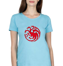 Load image into Gallery viewer, House of the Dragon (GOT) T-Shirt for Women-Light Blue-Ektarfa.online
