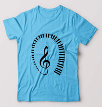 Load image into Gallery viewer, Piano T-Shirt for Men-Light Blue-Ektarfa.online
