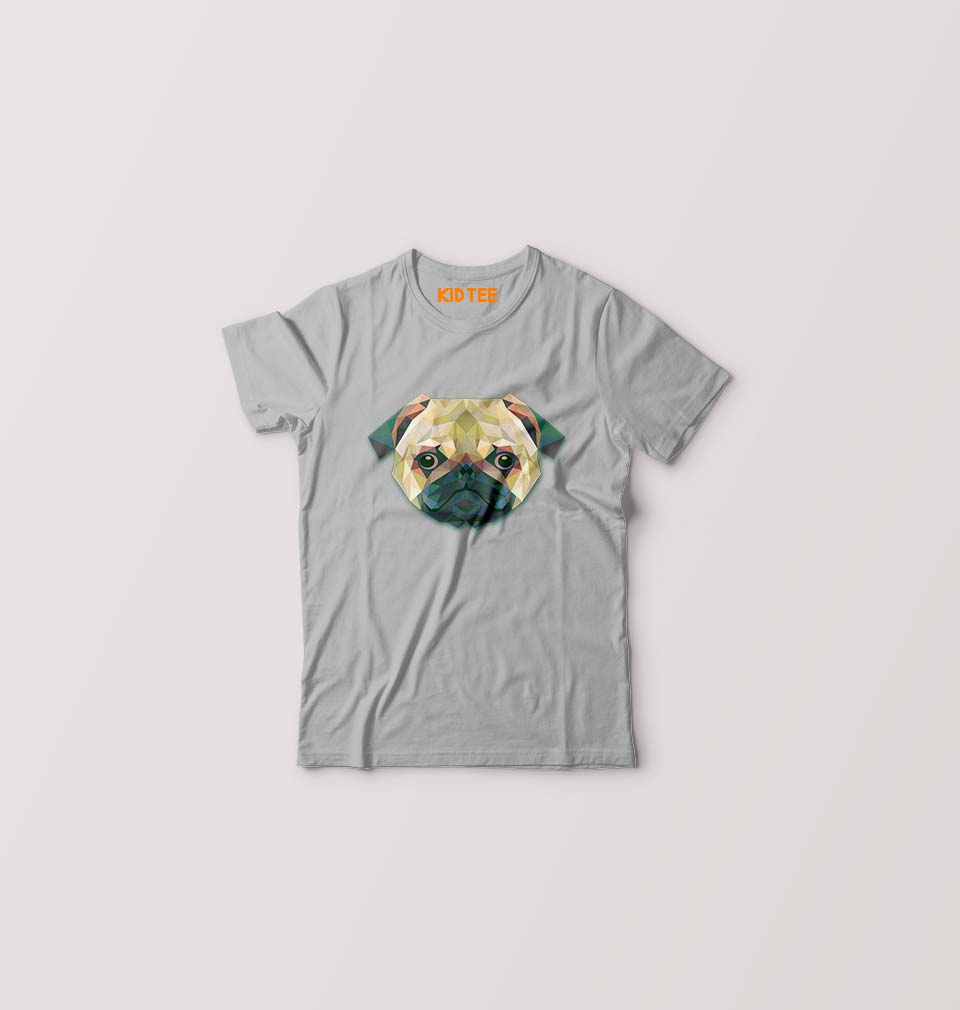 TRIANGLE_DOG Kids T-Shirt for Boy/Girl-Grey-Ektarfa.online