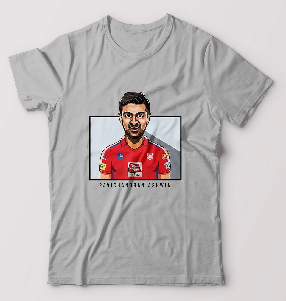 Ravichandran Ashwin T-Shirt for Men-Grey Melange-Ektarfa.online