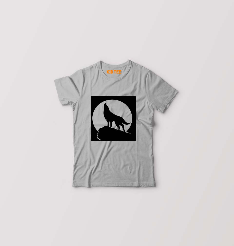 WOLF Kids T-Shirt for Boy/Girl-Grey-Ektarfa.online