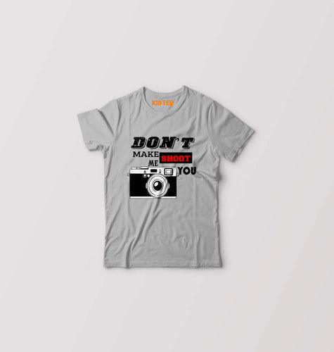 don't make me shoot u Kids T-Shirt for Boy/Girl-Grey-Ektarfa.online