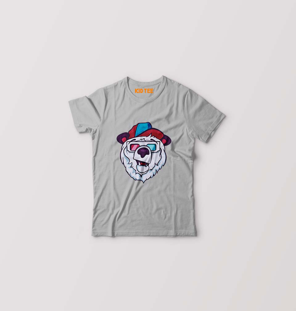 Bear Kids T-Shirt for Boy/Girl-Grey-Ektarfa.online