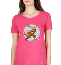Load image into Gallery viewer, Tintin T-Shirt for Women-Pink-Ektarfa.online
