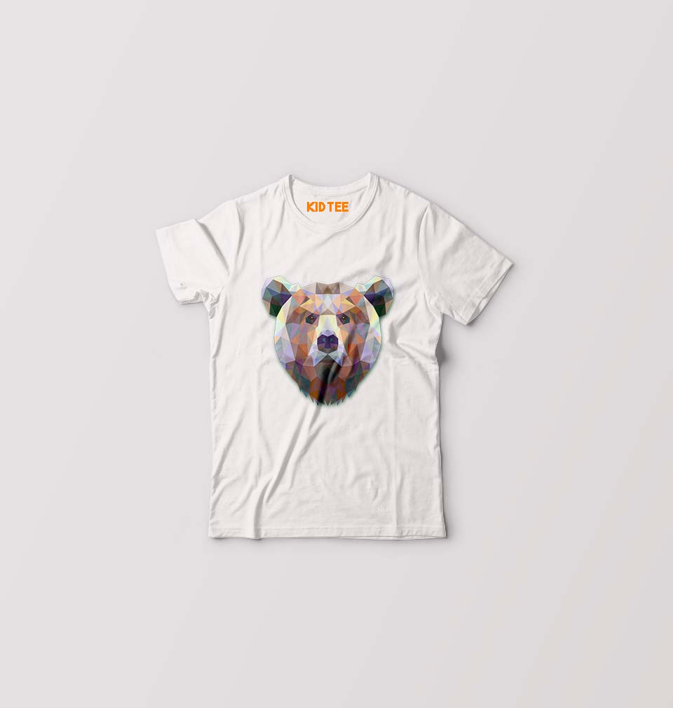 TRIANGLE_BEAR Kids T-Shirt for Boy/Girl-White-Ektarfa.online
