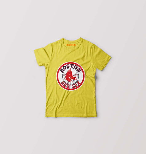 Boston Red Sox Baseball Kids T-Shirt for Boy/Girl-Yellow-Ektarfa.online