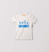 Load image into Gallery viewer, Swim Kids T-Shirt for Boy/Girl-White-Ektarfa.online
