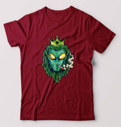 Weed Monster T-Shirt for Men-Maroon-Ektarfa.online