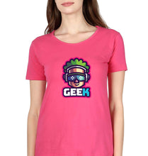 Load image into Gallery viewer, Geek T-Shirt for Women-Pink-Ektarfa.online

