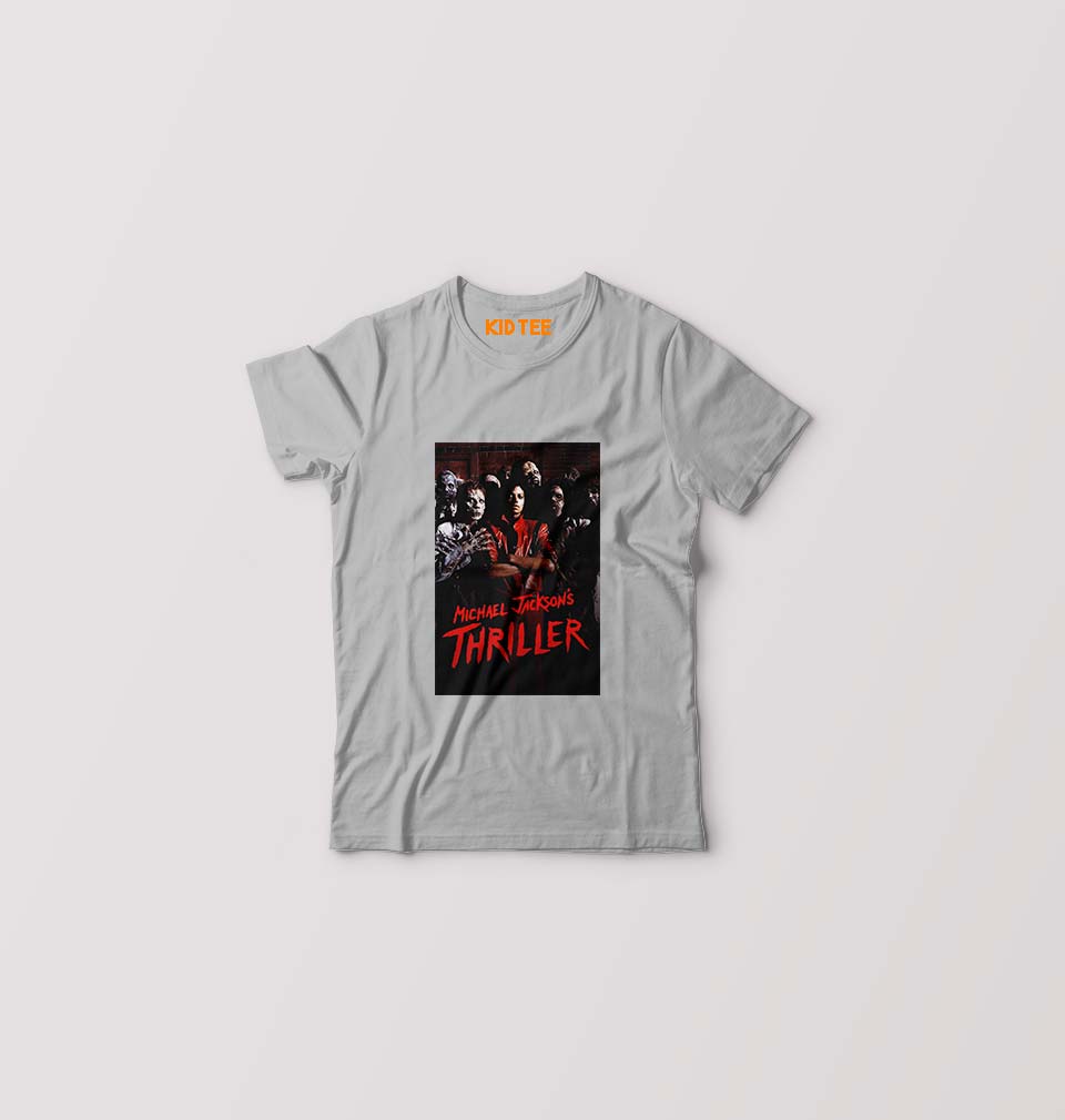 Thriller Kids T-Shirt for Boy/Girl-Grey-Ektarfa.online