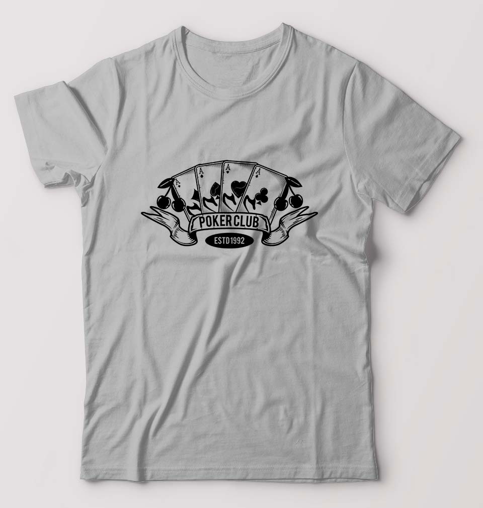 Poker T-Shirt for Men-Grey Melange-Ektarfa.online