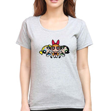 Load image into Gallery viewer, Powerpuff Girls T-Shirt for Women-Grey Melange-Ektarfa.online
