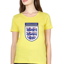 Load image into Gallery viewer, England Football T-Shirt for Women-Yellow-Ektarfa.online
