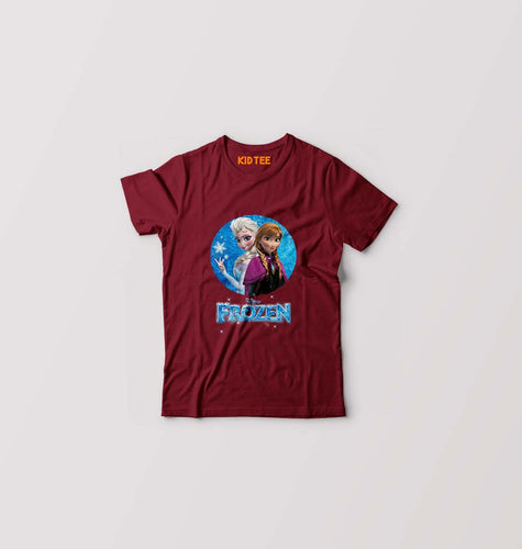 Frozen Elsa Kids T-Shirt for Boy/Girl-Maroon-Ektarfa.online