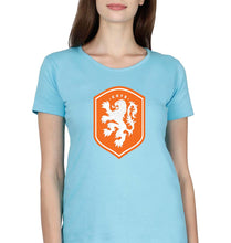 Load image into Gallery viewer, Netherlands Football T-Shirt for Women-Light Blue-Ektarfa.online
