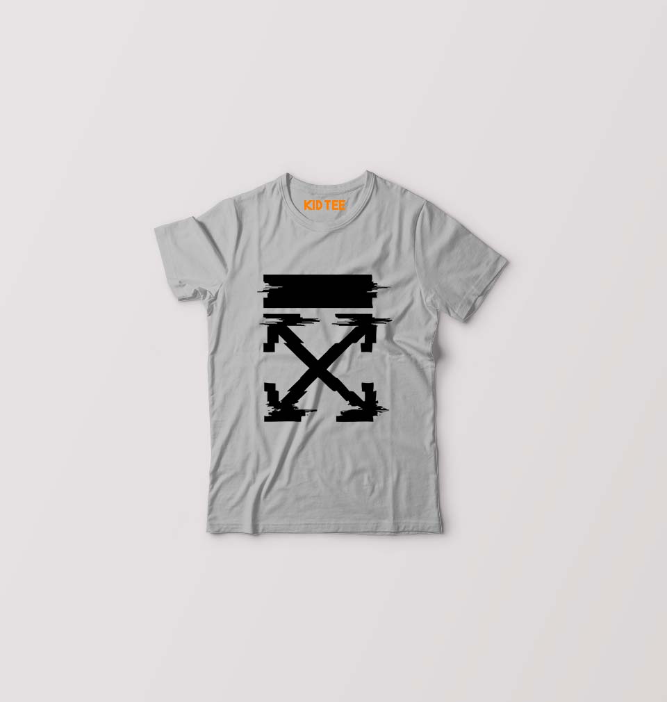 Off White Tee Kids T-Shirt for Boy/Girl-Grey-Ektarfa.online