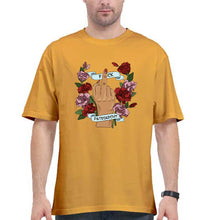 Load image into Gallery viewer, Fuck Patriarchy Oversized T-Shirt for Men-Golden Yellow-Ektarfa.online
