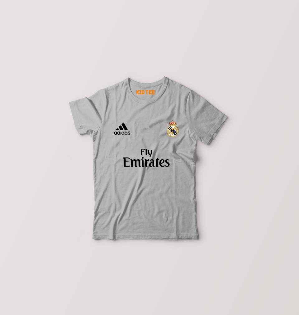 Real Madrid Kids T-Shirt for Boy/Girl-Grey-Ektarfa.online
