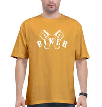 Load image into Gallery viewer, Biker Oversized T-Shirt for Men-Golden Yellow-Ektarfa.online
