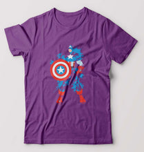 Load image into Gallery viewer, Captain America Superhero T-Shirt for Men-Purple-Ektarfa.online
