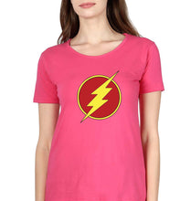 Load image into Gallery viewer, Flash Superhero T-Shirt for Women-Pink-Ektarfa.online
