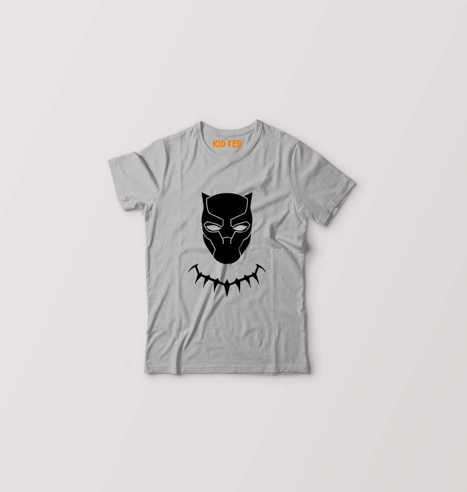 Black Panther Superhero Kids T-Shirt for Boy/Girl-Grey-Ektarfa.online