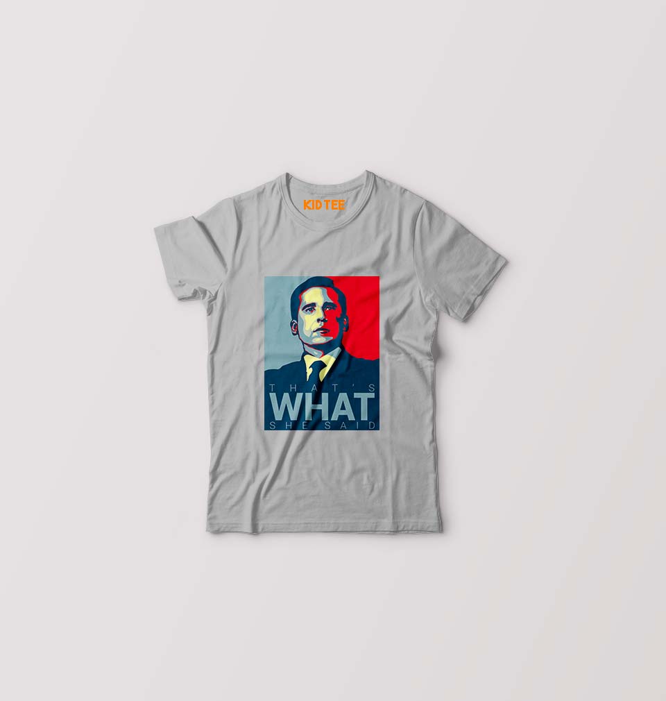 Michael Scott Kids T-Shirt for Boy/Girl-Grey-Ektarfa.online