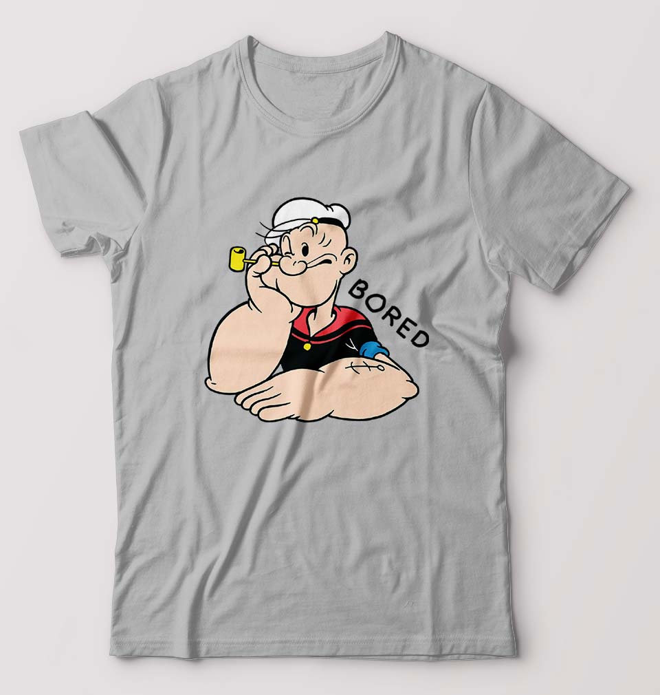 Popeye T-Shirt for Men-Grey Melange-Ektarfa.online