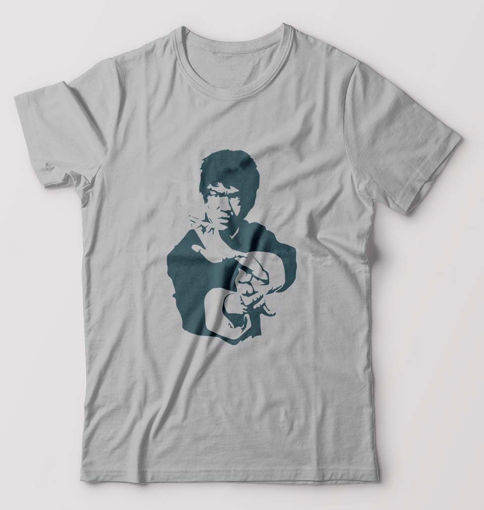 Bruce Lee T-Shirt for Men-Grey Melange-Ektarfa.online