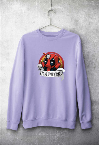 Deadpool Unicorn Unisex Sweatshirt for Men/Women-Lavender-Ektarfa.online