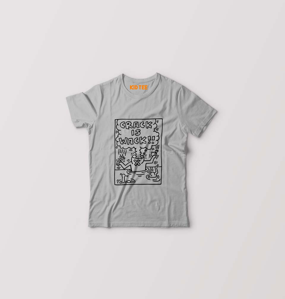 Keith Haring Kids T-Shirt for Boy/Girl-Grey-Ektarfa.online