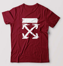 Load image into Gallery viewer, Off White Tee T-Shirt for Men-Maroon-Ektarfa.online
