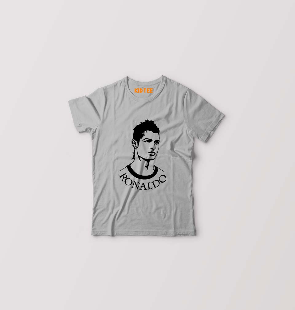 Cristiano Ronaldo CR7 Kids T-Shirt for Boy/Girl-Grey-Ektarfa.online