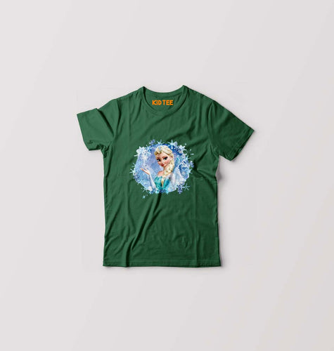 Frozen Elsa Kids T-Shirt for Boy/Girl-Dark Green-Ektarfa.online