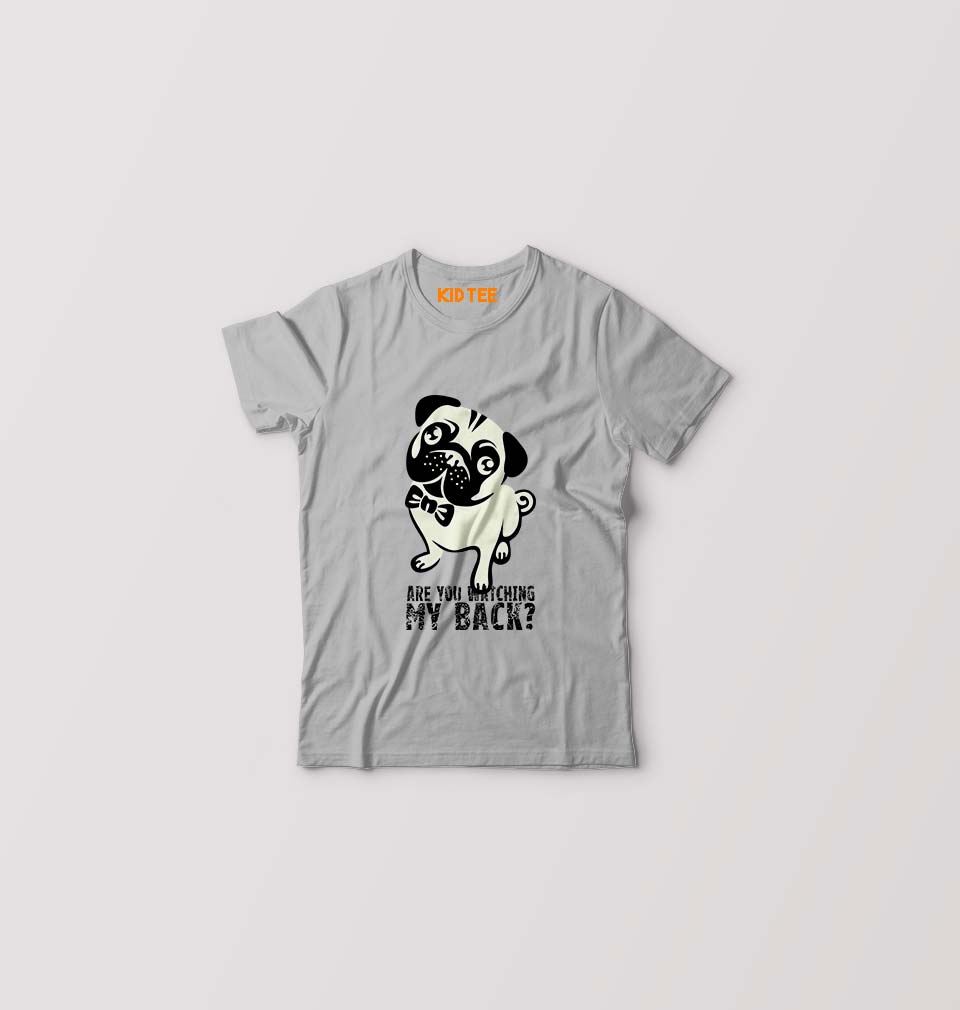 PUG Kids T-Shirt for Boy/Girl-Grey-Ektarfa.online