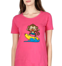 Load image into Gallery viewer, Monkey Banana T-Shirt for Women-Pink-Ektarfa.online
