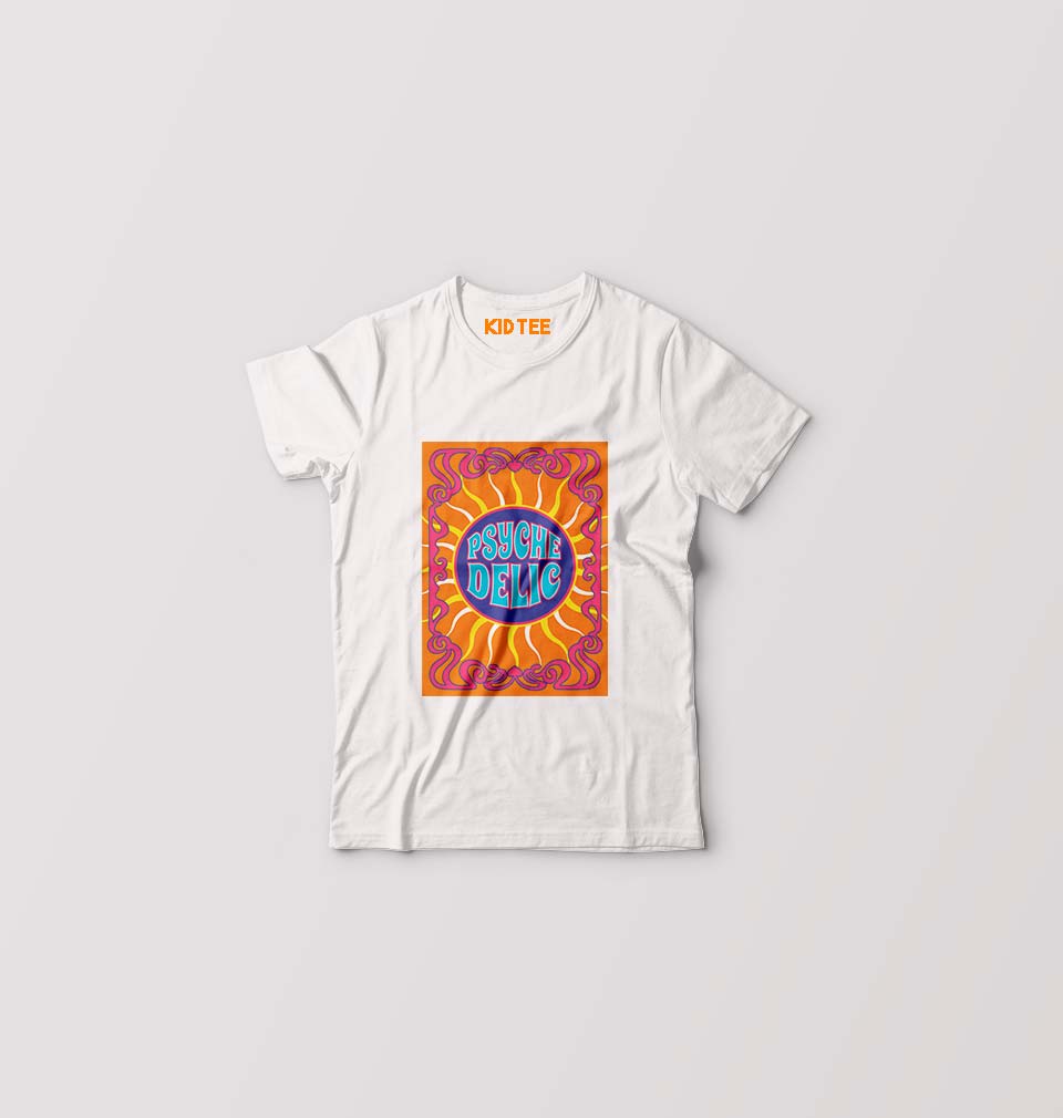 Psychedelic Kids T-Shirt for Boy/Girl-White-Ektarfa.online