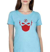 Load image into Gallery viewer, Flash Superhero T-Shirt for Women-Light Blue-Ektarfa.online
