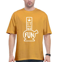Load image into Gallery viewer, Bong Oversized T-Shirt for Men-Golden Yellow-Ektarfa.online
