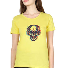 Load image into Gallery viewer, Skull T-Shirt for Women-Yellow-Ektarfa.online
