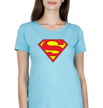 Load image into Gallery viewer, Superman T-Shirt for Women-Light Blue-Ektarfa.online
