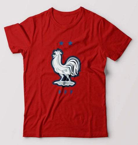 France Football T-Shirt for Men-Red-Ektarfa.online