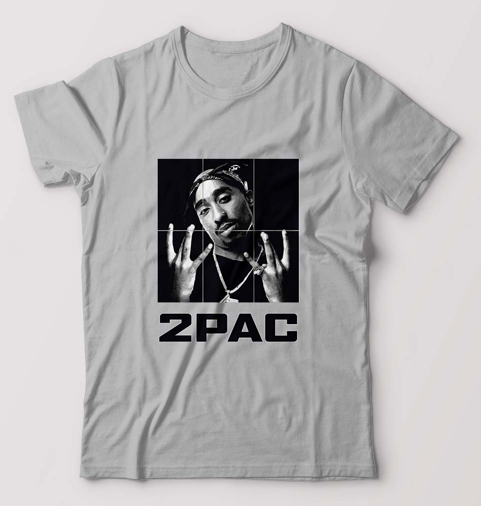 Tupac 2Pac T-Shirt for Men-Grey Melange-Ektarfa.online