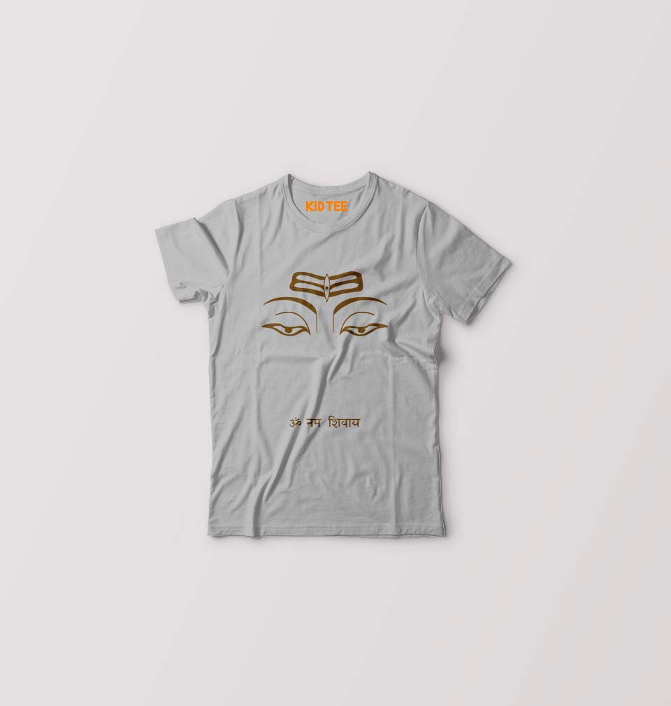 Om Namah Shivay Kids T-Shirt for Boy/Girl-Grey-Ektarfa.online
