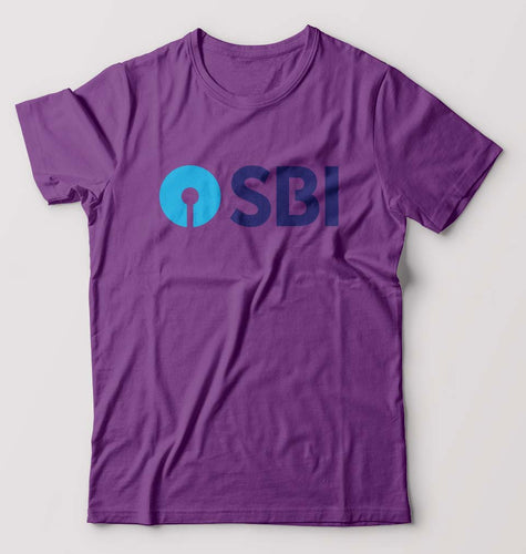 State Bank of India(SBI) T-Shirt for Men-S(38 Inches)-Purple-Ektarfa.online