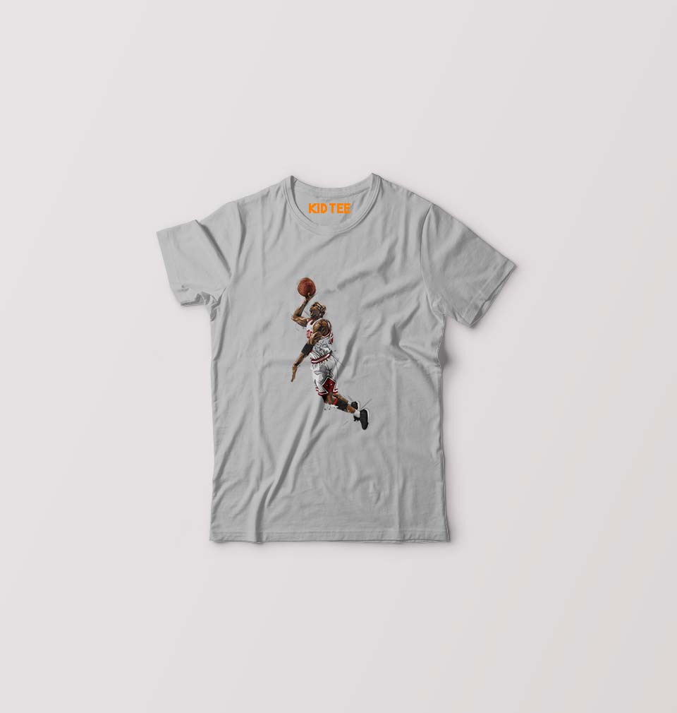 Michael Jordan Kids T-Shirt for Boy/Girl-Grey-Ektarfa.online