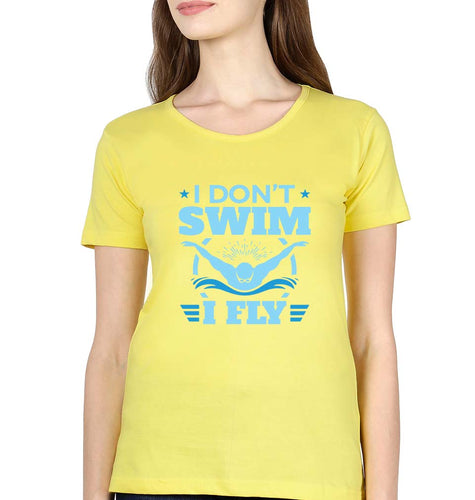 Swim T-Shirt for Women-Yellow-Ektarfa.online