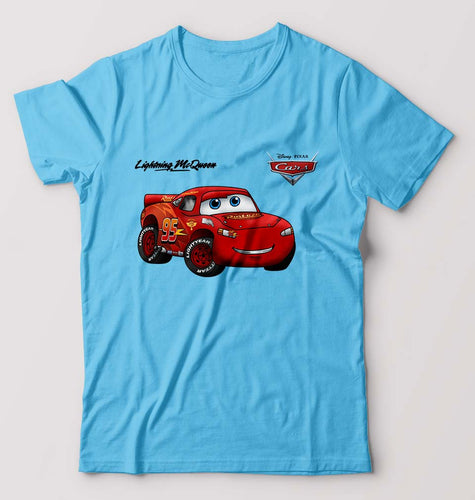 Lightning McQueen T-Shirt for Men-Light Blue-Ektarfa.online