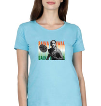 Load image into Gallery viewer, Saina Nehwal T-Shirt for Women-Sky Blue-Ektarfa.online
