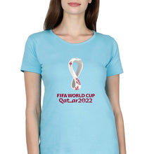 Load image into Gallery viewer, FIFA World Cup Qatar 2022 T-Shirt for Women-Light Blue-Ektarfa.online
